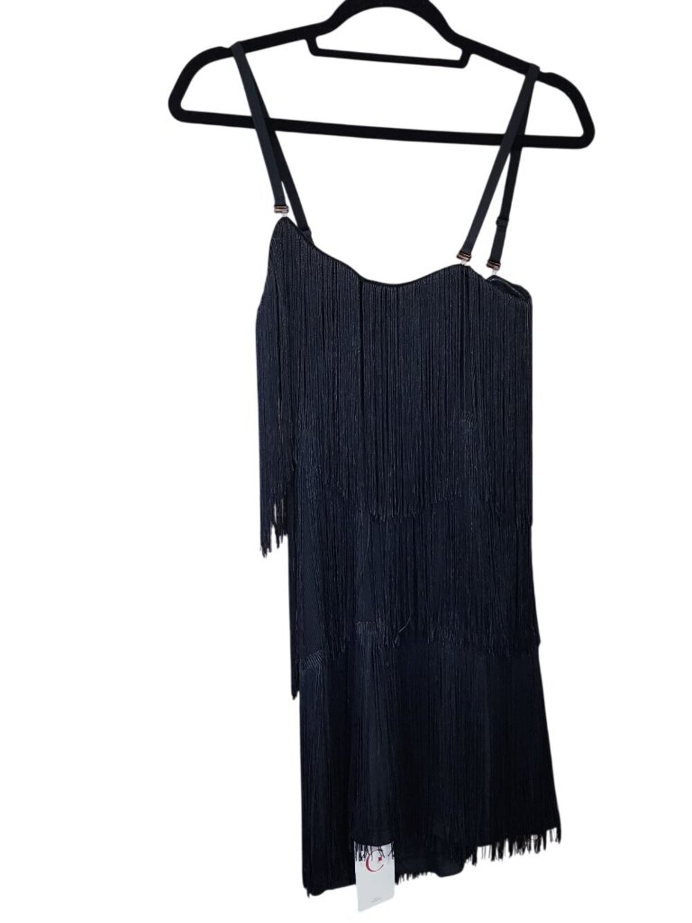 Cosmina Deluxe Black Fringe Flapper Dress Womens Size Medium